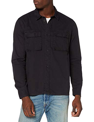 Dr. Denim Męska koszula Cade Shirt z kołnierzem button down, Washed Black, XS