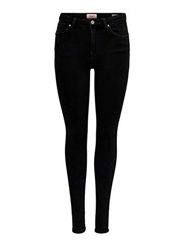 ONLY Dżinsy damskie typu skinny fit ONLPower Mid Push-up, czarny, 34-XL