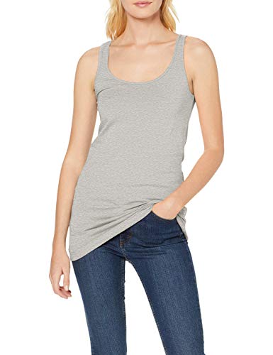 VERO MODA Vmmaxi My Soft Long Tank Top Noos Top męski Kobiety, szary (Light Grey Melange), S