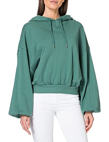 Urban Classics Damska bluza z kapturem z bawełny organicznej Oversized Terry Hoody, damska bluza z kapturem w 3 kolorach, rozmiary XS - XXL, Paleleaf, M/L