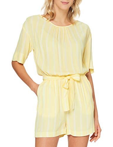 SPARKZ COPENHAGEN Kombinezon damski Tula Stripe Playsuit, pastelowy żółty, S