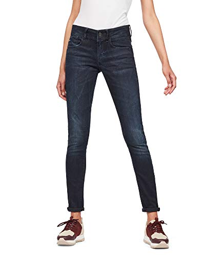 G-Star Lynn Mid Waist Skinny dżinsy damskie, Niebieski (Dk Aged D06746-6545-89), 25W / 36L