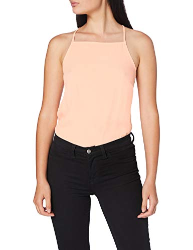 PIECES Damska koszulka z koronkowym paskiem na ramiączka