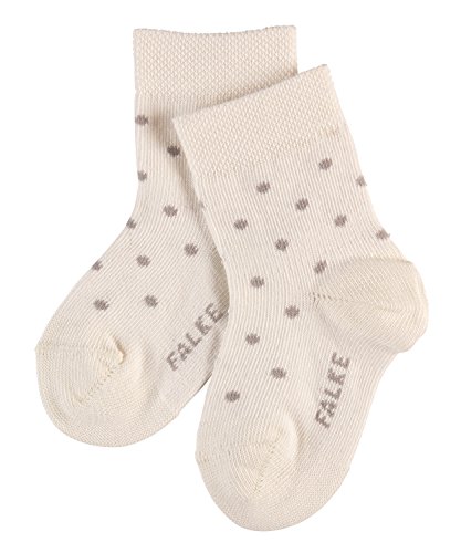 FALKE Skarpety Little Dot bawełniane niemowlęce białe szare wiele innych kolorów krótkie skarpetki dziecięce z motywem cienkie kolorowe z kropkami 1 para, biały (Off-white 2040), 74/80 cm
