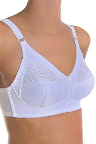 Sassa Damski biustonosz z miękkimi miseczkami, biały, 85B