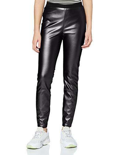 Herrlicher Damskie spodnie Ritana Fake Leather, Black 11, S