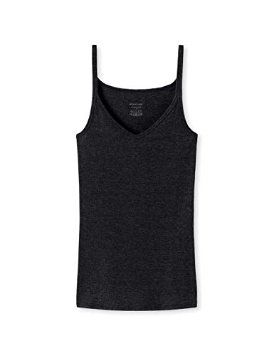 Schiesser Damski Osobisty Top Spaghetti Podkoszulek Bielizna, Czarny (Schwarz 000), M