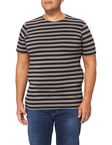 Urban Classics Męski t-shirt Stripe Tee, Asphalt/czarny., 3XL