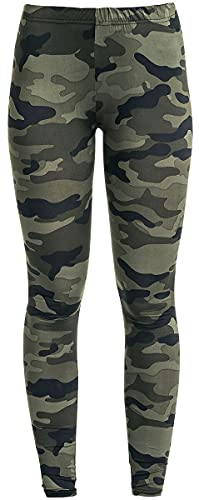 URBAN CLASSICS damskie legginsy kamuflaż wygodne spodnie sportowe, rozciągliwe spodnie treningowe z nadrukiem wojskowym, regularne dopasowane dopasowane do ciała, rozmiary: XS-5XL