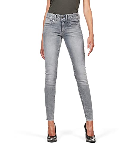 G-Star Lynn Mid Waist Skinny dżinsy damskie, Niebieski (Faded Blue D06746-6553-a889), 23W / 34L