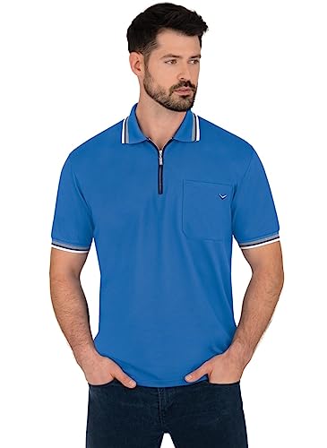 Trigema Męska koszulka polo 627633 L, niebieska (Electric-Blue 048), duża
