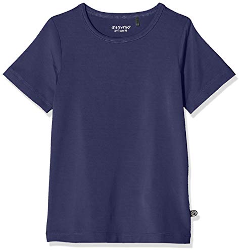 MINYMO Dziewczęca bluzka z krótkim rękawem o przyjemnej jakości T-shirt, niebieski (Dark Navy 778), 92 cm