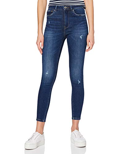ONLY Spodnie damskie, niebieski (Dark Blue Denim), 30W / 32L