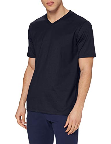 Trigema Męski T-shirt V 637203, Niebieski (granatowy 046), XXL