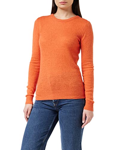 SPARKZ COPENHAGEN Damski sweter z okrągłym dekoltem Pure Cashmere, Pomarańczowy (spalony pomarańczowy 426), M
