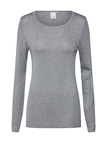 ICHI Damska koszulka Mafa O Ls z długim rękawem, szary (Dark Grey Melange 10021), M