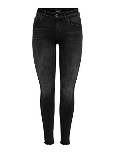 ONLY Dżinsy damskie typu skinny fit ONLBlush Mid Ankle, czarny denim, 27W / 34L