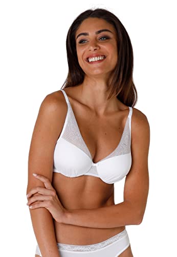 Lovable Damski wyściełany biustonosz z fiszbinami Sensual Touch Exclusive Vela, biały (Bianco 003), 80C