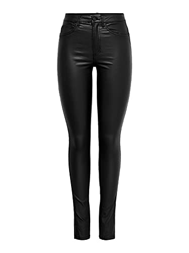 ONLY Dżinsy damskie Skinny Fit ONLRoyal HW Coated, czarny, 30-XL