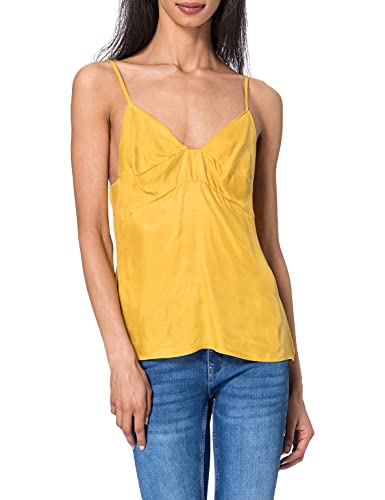 Superdry Damska koszulka Tencel Top Cami, żółty (Sulphur Yellow), XL