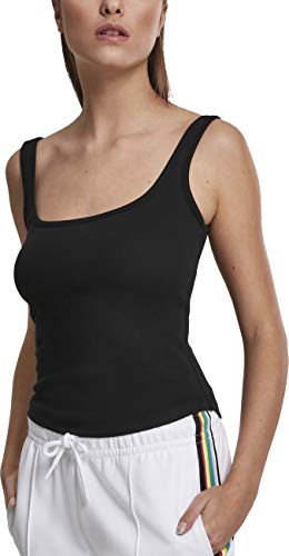 Urban Classics Damska koszulka damska z szerokim dekoltem, czarny, XL