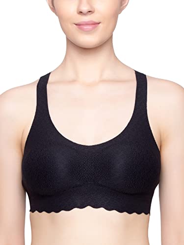 Sloggi Damski biustonosz Zero Feel Lace Top, czarny, M