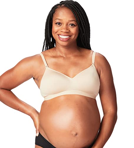 Charley M by Cake Maternity Buddy damski biustonosz do karmienia bezszwowy | T-shirt konturowy dla kobiet w ciąży, CIELISTY, XXL