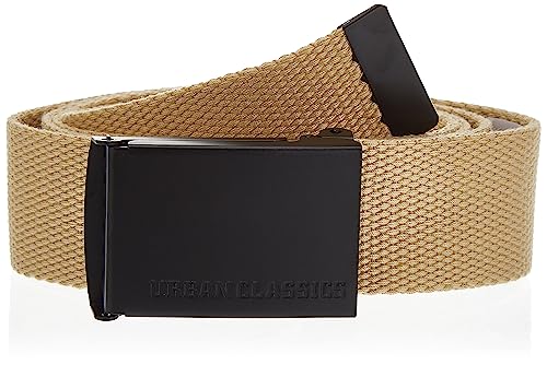 Urban Classics Canvas Belts Pasek Uniseks , Beżowy/Czarny , 120