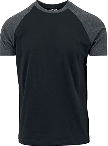 Urban Classics Raglan Contrast Tee T-Shirt męski, czarny/węgiel drzewny, XXL
