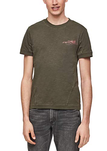 s.Oliver Męski T-shirt, oliwkowy, XXL