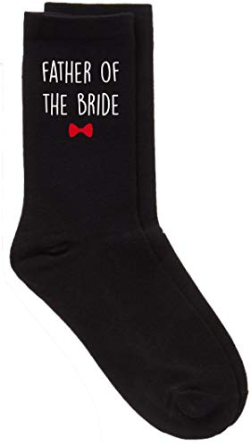 60 Second Makeover Limited Unisex 60 Second Makeover Men's Father of The Bride Black Calf Wedding Socks Clothing, czarne, One Size