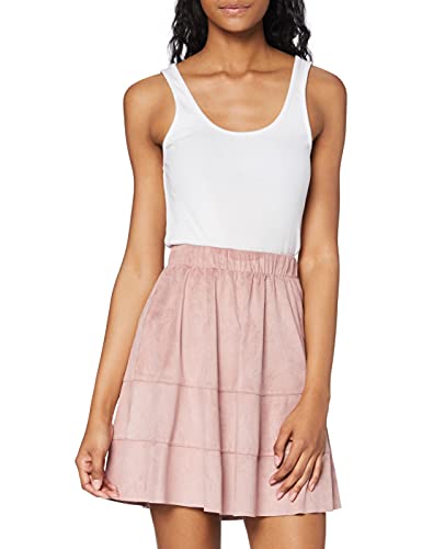 ONLY Damska spódnica imitacja zamszu, różowy (adobe rose), XL