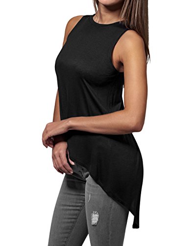 Urban Classics Damski top Hilo z wiskozy, czarny, XS