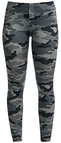 URBAN CLASSICS Damskie legginsy kamuflażowe wygodne spodnie sportowe, elastyczne spodnie treningowe z nadrukiem wojskowym, regularne wąskie dopasowanie, rozmiary: XS-5XL