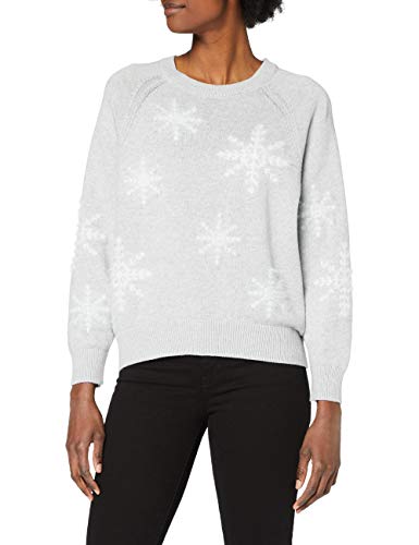 edc by ESPRIT Sweter damski, 043/jasnoszary 4, L