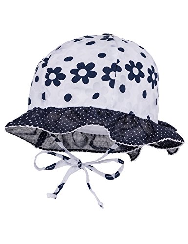 maximo Dziewczęca klapka, opaska do wiązania czapka, Wielokolorowy (navy/artikweiss 4801), 47