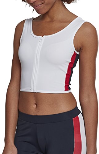 Urban Classics Damska bluza z suwakiem na zamek błyskawiczny, wielokolorowy (White/Firered/Navy 01303), M