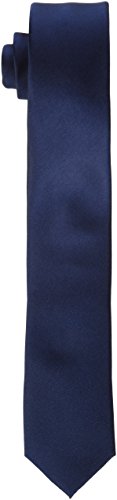 Seidensticker Męski wąski krawat, niebieski (19), jeden rozmiar