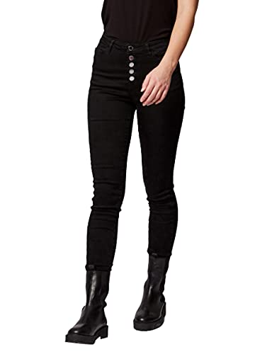 Morgan Dżinsy damskie Denim Patte Boutonnage Apparente Pblack Jeans, czarny, 32 PL