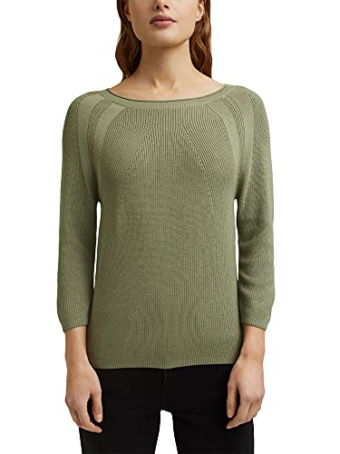 ESPRIT Sweter damski, 345/Light Khaki., L