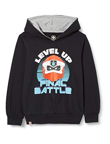 LEGO Chłopięca bluza z kapturem Ninjago bluza z kapturem, 995 Black, 92