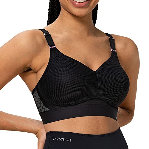 Triumph Triaction Hybrid Lite Sport biustonosz z wycięciem typu racerback, czarny, 70D