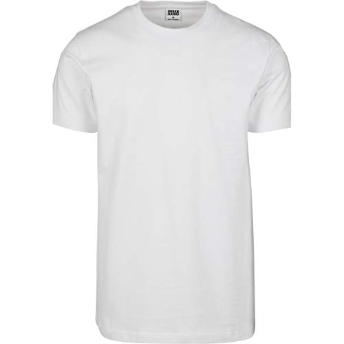 Urban Classics Męski T-shirt z bawełny organicznej dla mężczyzn, organiczna koszulka dostępna w wielu kolorach, rozmiary S - 5XL, biały (White 00220), L