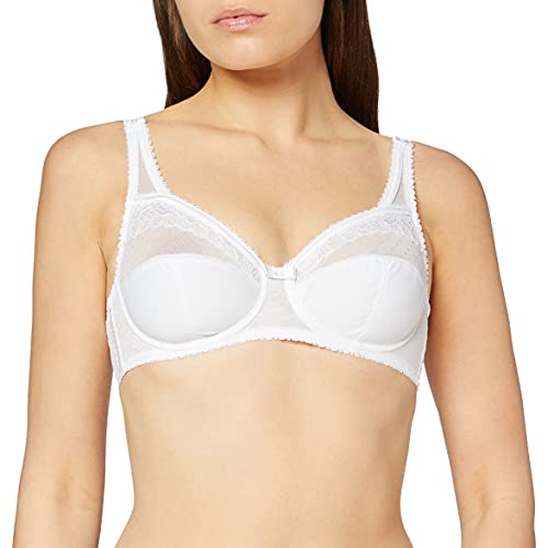 Playtex Damski klasyczny biustonosz z fiszbinami na co dzień, Biały (blanc), 80D