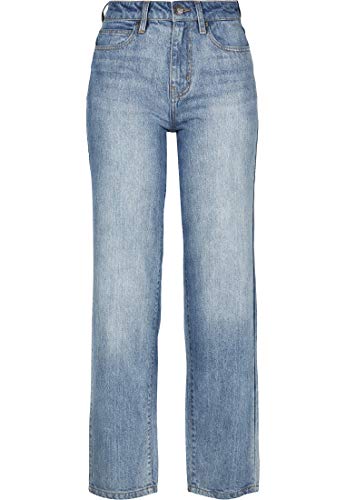 Urban Classics Damskie damskie spodnie jeansowe z wysokim stanem, Mid Stone Wash 02292, 26W x 32L
