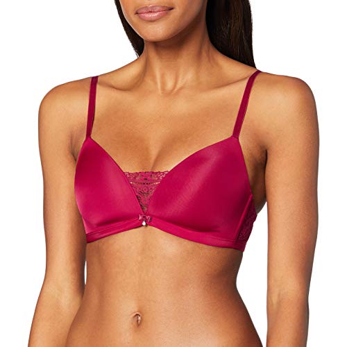 Schiesser Damski biustonosz bez fiszbin, Cranberry, 75C