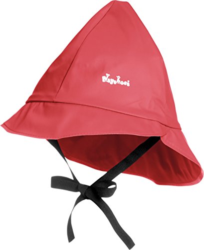 Playshoes Dziecięca czapka przeciwdeszczowa, wiatroszczelna i wodoszczelna czapka unisex dla chłopców i dziewczynek z bawełnianą podszewką, 8 – czerwony, 51