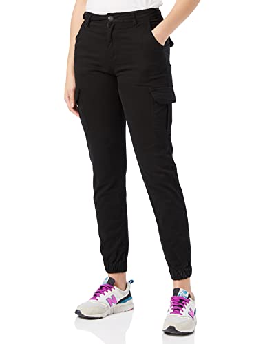Urban Classics Damskie spodnie cargo z wysokim stanem Spodnie Kobiety , Czarny , 30