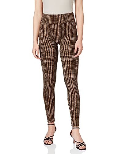 Heart And Soul Legginsy damskie Donna Houndstooth spodnie sportowe, czarne, regularne