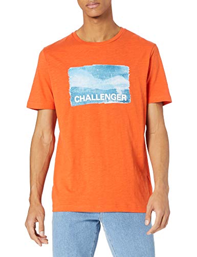 Camel Active T-Shirt Męski 4096445T26, Pomarańczowy, L